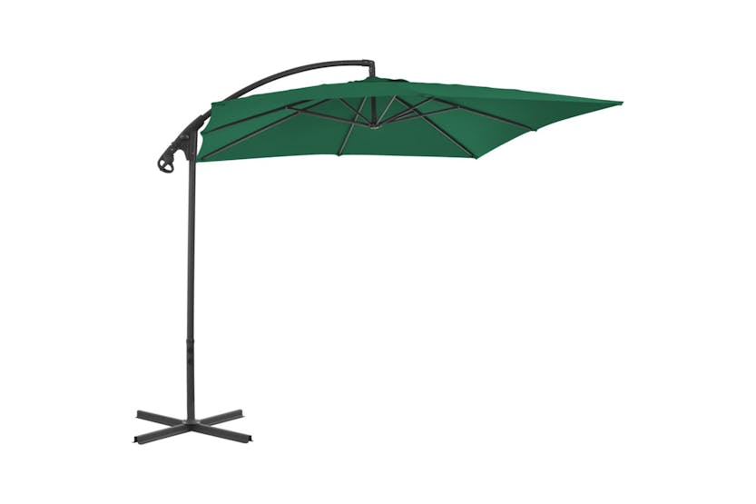 vidaXL 44877 Cantilever Umbrella With Steel Pole 250x250cm Green vidaXL 44877 Cantilever Umbrella With Steel Pole 250x250cm Green