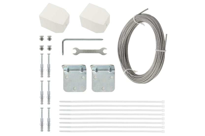 vidaXL 148508 Balcony Screen Cream 80x240cm Oxford Fabric vidaXL 148508 Balcony Screen Cream 80x240cm Oxford Fabric