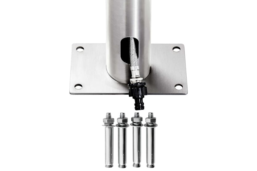 vidaXL 3070789 Garden Shower With Brown Base 230cm Stainless Steel vidaXL 3070789 Garden Shower With Brown Base 230cm Stainless Steel