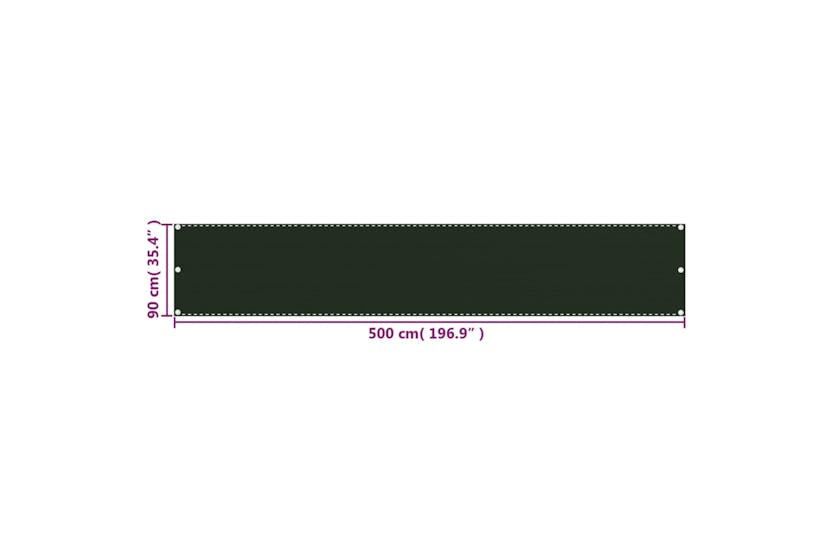 vidaXL 310974 Balcony Screen Dark Green 90x500cm Hdpe vidaXL 310974 Balcony Screen Dark Green 90x500cm Hdpe