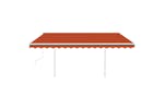 vidaXL 3070025 Manual Retractable Awning With Led 4x3.5 M Orange And Brown vidaXL 3070025 Manual Retractable Awning With Led 4x3.5 M Orange And Brown