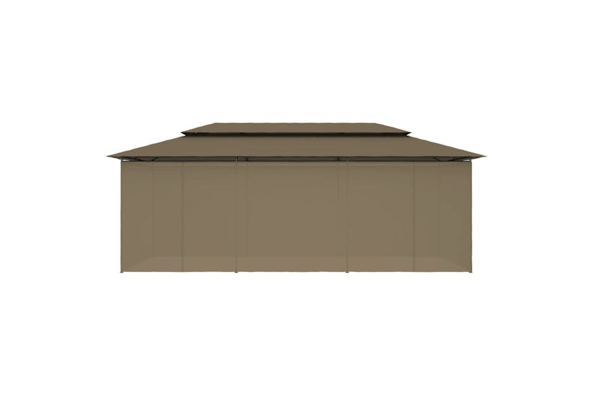 vidaXL 312247 Gazebo With Curtains 600x298x270cm Taupe 180 G/m² vidaXL 312247 Gazebo With Curtains 600x298x270cm Taupe 180 G/m²
