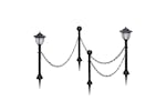 vidaXL 277119 Solar Lights 4 Pcs With Chain Fence And Poles vidaXL 277119 Solar Lights 4 Pcs With Chain Fence And Poles