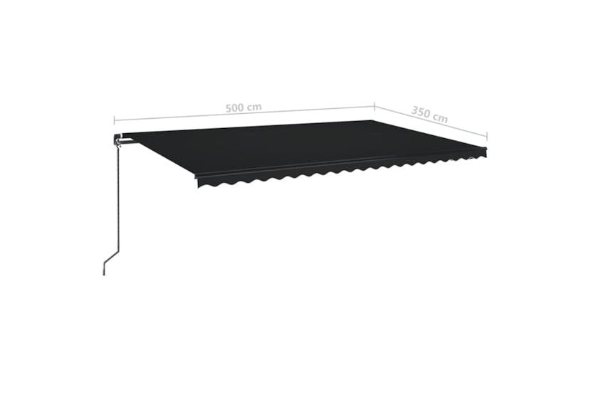 vidaXL 3069219 Manual Retractable Awning 500x350cm Anthracite vidaXL 3069219 Manual Retractable Awning 500x350cm Anthracite