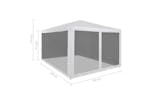 vidaXL 45108 Party Tent With 4 Mesh Sidewalls 3x3 M vidaXL 45108 Party Tent With 4 Mesh Sidewalls 3x3 M