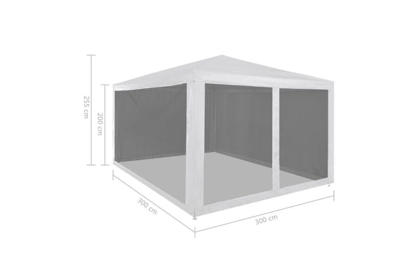 vidaXL 45108 Party Tent With 4 Mesh Sidewalls 3x3 M vidaXL 45108 Party Tent With 4 Mesh Sidewalls 3x3 M