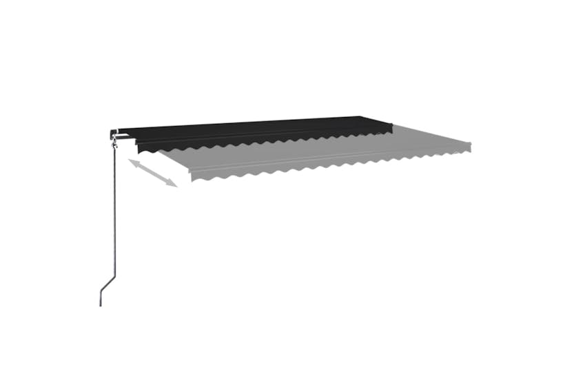 vidaXL 3069219 Manual Retractable Awning 500x350cm Anthracite vidaXL 3069219 Manual Retractable Awning 500x350cm Anthracite