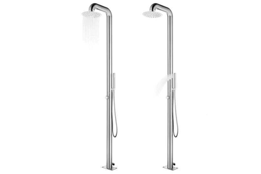 vidaXL 315941 Garden Shower 225cm Stainless Steel vidaXL 315941 Garden Shower 225cm Stainless Steel