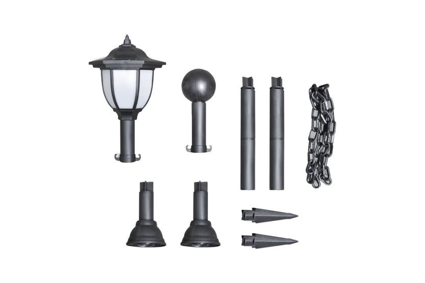 vidaXL 277119 Solar Lights 4 Pcs With Chain Fence And Poles vidaXL 277119 Solar Lights 4 Pcs With Chain Fence And Poles