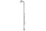 vidaXL 3070789 Garden Shower With Brown Base 230cm Stainless Steel vidaXL 3070789 Garden Shower With Brown Base 230cm Stainless Steel