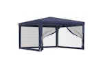 vidaXL 319252 Party Tent With 4 Mesh Sidewalls Blue 4x4 M Hdpe vidaXL 319252 Party Tent With 4 Mesh Sidewalls Blue 4x4 M Hdpe