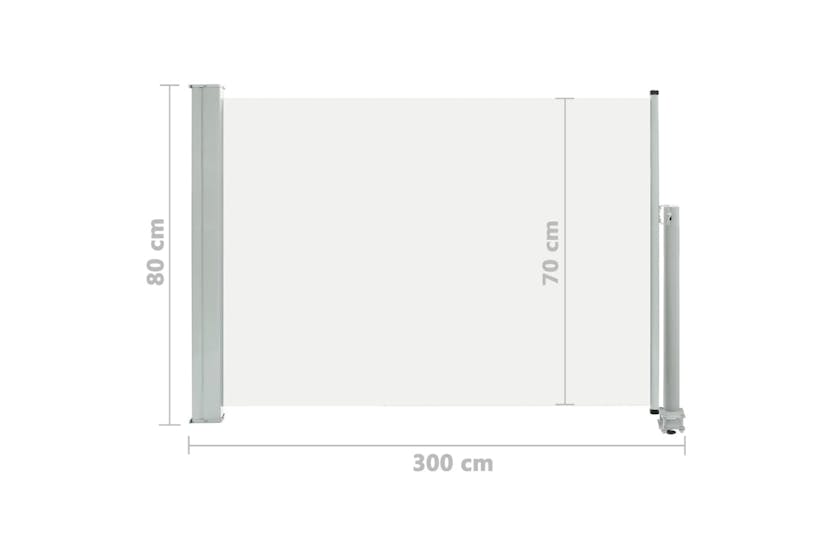 vidaXL 48359 Patio Retractable Side Awning 80x300cm Cream vidaXL 48359 Patio Retractable Side Awning 80x300cm Cream