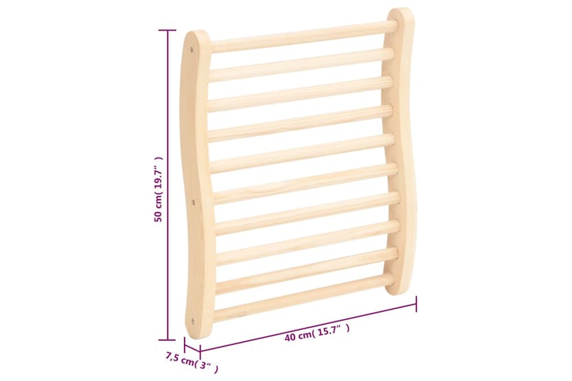 vidaXL 51691 S-shape Sauna Backrest Solid Wood Pine vidaXL 51691 S-shape Sauna Backrest Solid Wood Pine