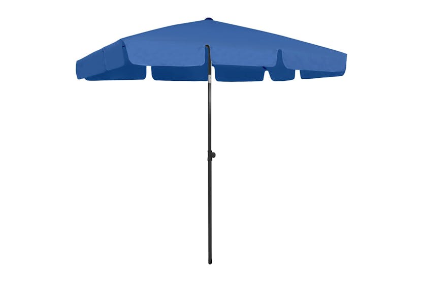 vidaXL 314734 Beach Umbrella Azure Blue 200x125cm vidaXL 314734 Beach Umbrella Azure Blue 200x125cm