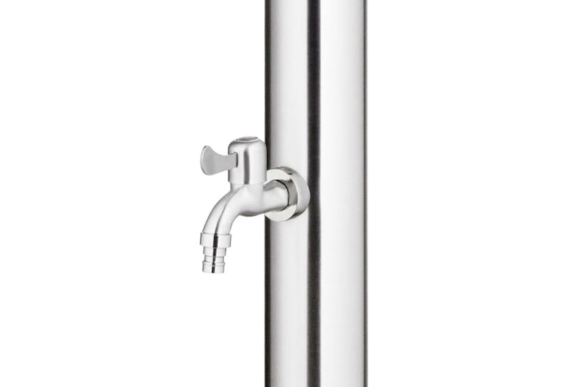 vidaXL 3070793 Garden Shower With Grey Base 220cm Stainless Steel vidaXL 3070793 Garden Shower With Grey Base 220cm Stainless Steel