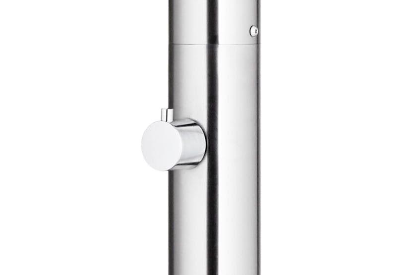 vidaXL 3070788 Garden Shower With Brown Base 220cm Stainless Steel vidaXL 3070788 Garden Shower With Brown Base 220cm Stainless Steel