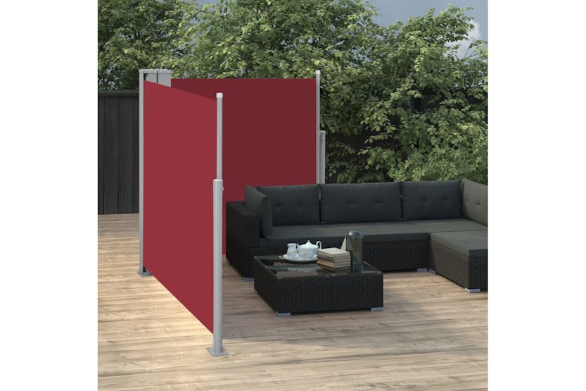 vidaXL 48453 Retractable Side Awning Red 120x600cm vidaXL 48453 Retractable Side Awning Red 120x600cm