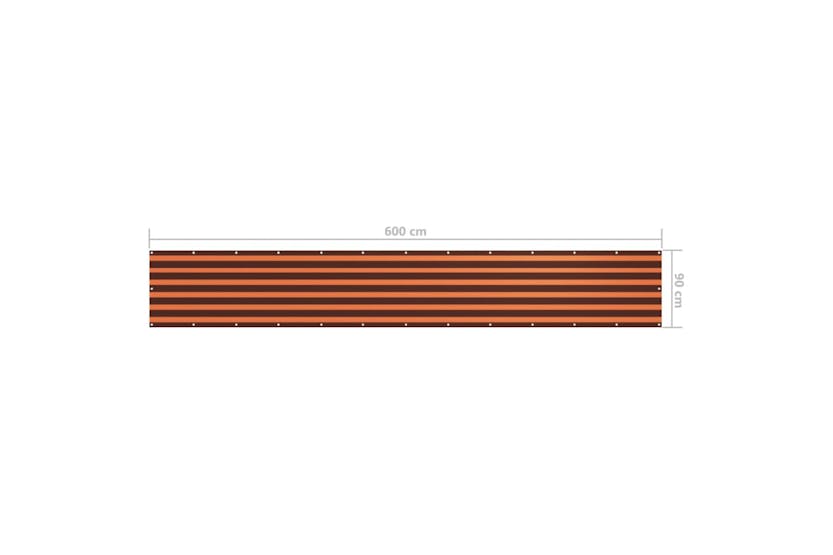 vidaXL 134931 Balcony Screen Orange And Brown 90x600cm Oxford Fabric vidaXL 134931 Balcony Screen Orange And Brown 90x600cm Oxford Fabric