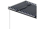 vidaXL 3069716 Freestanding Manual Retractable Awning 350x250cm Blue/white vidaXL 3069716 Freestanding Manual Retractable Awning 350x250cm Blue/white