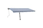 vidaXL 3069736 Freestanding Manual Retractable Awning 400x300cm Blue/white vidaXL 3069736 Freestanding Manual Retractable Awning 400x300cm Blue/white