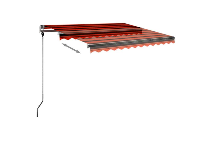 vidaXL 3069720 Freestanding Manual Retractable Awning 350x250cm Orange/brown vidaXL 3069720 Freestanding Manual Retractable Awning 350x250cm Orange/brown