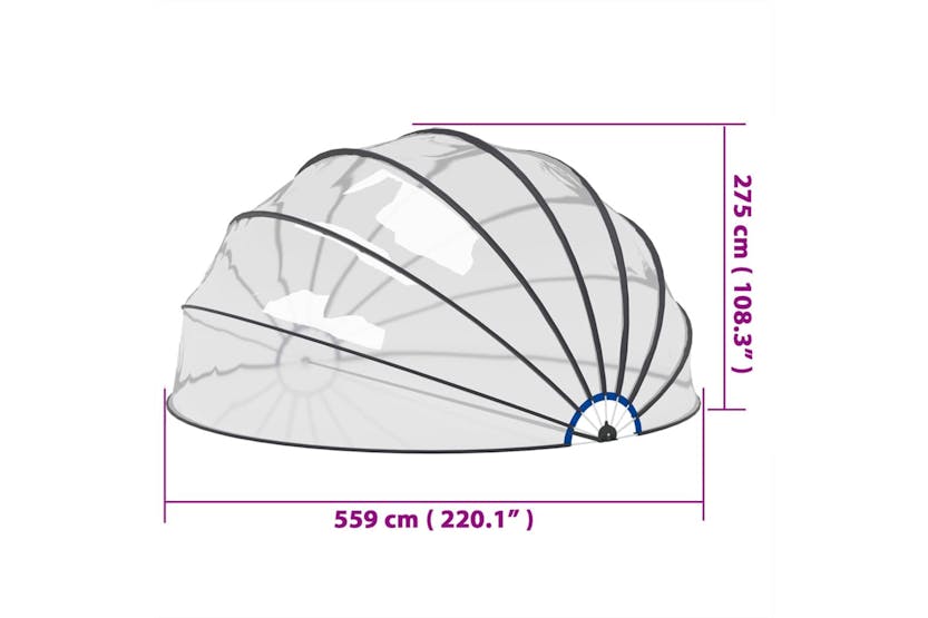 vidaXL 92798 Pool Dome 559x275cm vidaXL 92798 Pool Dome 559x275cm