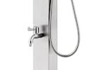 vidaXL 3070782 Garden Shower With Grey Base 225cm Stainless Steel vidaXL 3070782 Garden Shower With Grey Base 225cm Stainless Steel