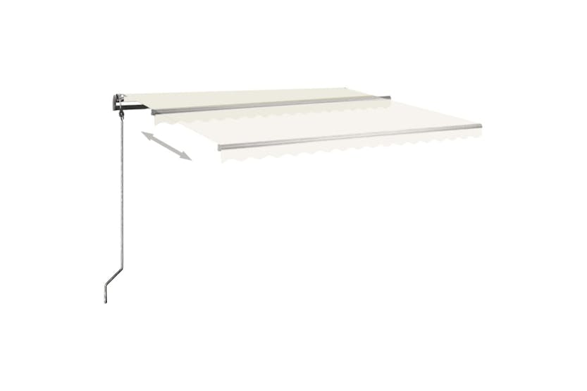 vidaXL 3069757 Freestanding Manual Retractable Awning 450x300cm Cream vidaXL 3069757 Freestanding Manual Retractable Awning 450x300cm Cream