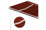 vidaXL 3069745 Manual Retractable Awning With Led 400x300cm Orange And Brown vidaXL 3069745 Manual Retractable Awning With Led 400x300cm Orange And Brown