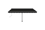 vidaXL 3069739 Freestanding Manual Retractable Awning 400x300cm Anthracite vidaXL 3069739 Freestanding Manual Retractable Awning 400x300cm Anthracite
