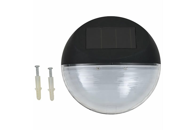 vidaXL 277139 Outdoor Solar Wall Lamps Led 24 Pcs Round Black vidaXL 277139 Outdoor Solar Wall Lamps Led 24 Pcs Round Black