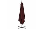 vidaXL 312510 Cantilever Umbrella With Steel Pole 250x250cm Wine Red vidaXL 312510 Cantilever Umbrella With Steel Pole 250x250cm Wine Red