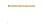 vidaXL 3055227 Manual Retractable Awning With Led 400x300cm Yellow And White vidaXL 3055227 Manual Retractable Awning With Led 400x300cm Yellow And White