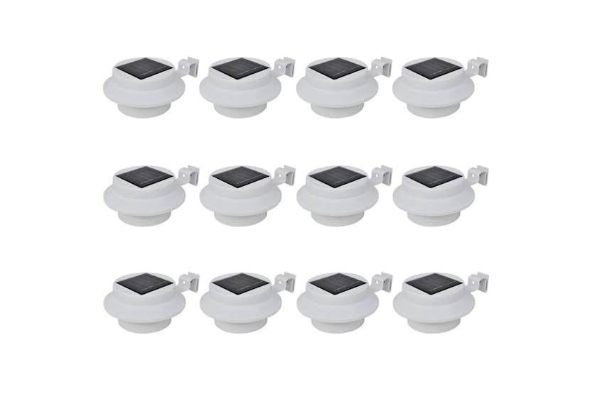 vidaXL 277123 Outdoor Solar Fence Lamps 12 Pcs Led White vidaXL 277123 Outdoor Solar Fence Lamps 12 Pcs Led White