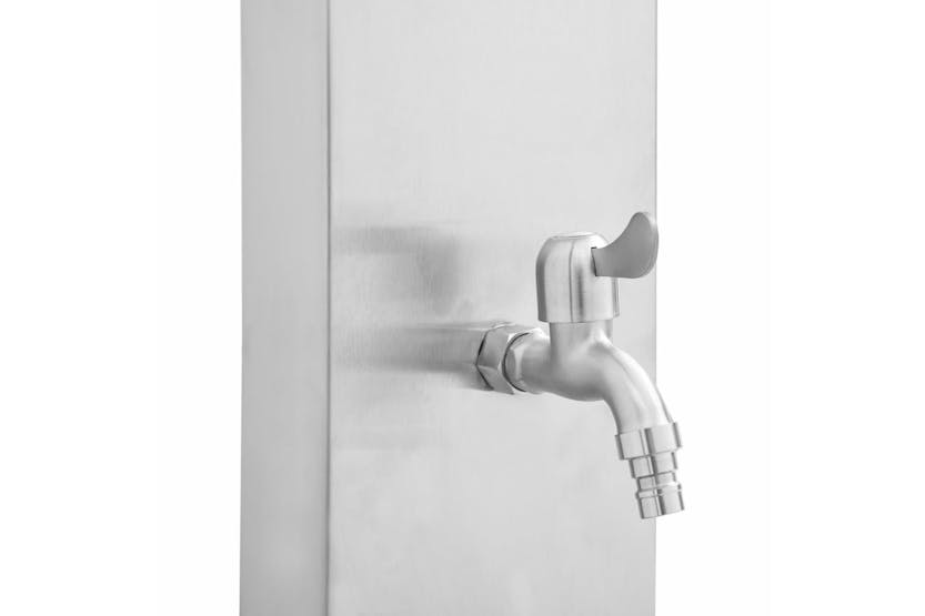 vidaXL 3051292 Outdoor Shower With Tray Wpc Stainless Steel vidaXL 3051292 Outdoor Shower With Tray Wpc Stainless Steel