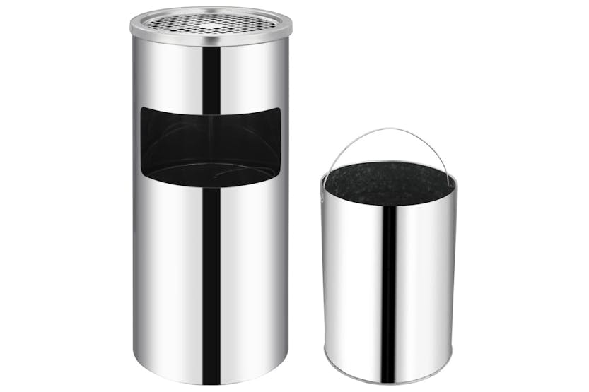 vidaXL 51095 Wall Ashtray Dustbin Stainless Steel 26 L vidaXL 51095 Wall Ashtray Dustbin Stainless Steel 26 L