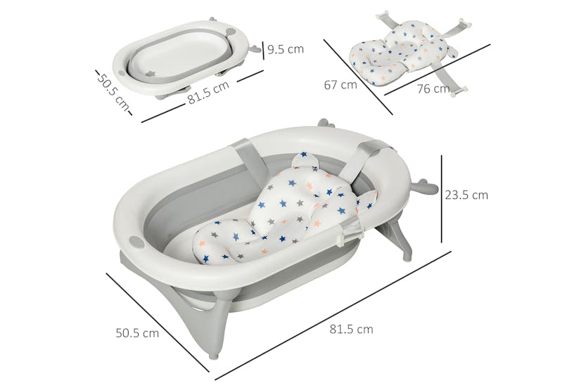 Homcom 400-014 Foldable Portable Baby Bath Tub Homcom 400-014 Foldable Portable Baby Bath Tub