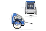 Homcom 4440-008BU Steel Frame Children's 2-Seater Bicycle Trailer | Blue Homcom 4440-008BU Steel Frame Children's 2-Seater Bicycle Trailer | Blue