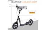 Homcom 53-0018 12" Kids Bicycle Scooter | Black Homcom 53-0018 12" Kids Bicycle Scooter | Black