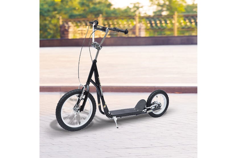 Homcom 53-0022 12" Kids Bicycle Scooter | Black Homcom 53-0022 12" Kids Bicycle Scooter | Black