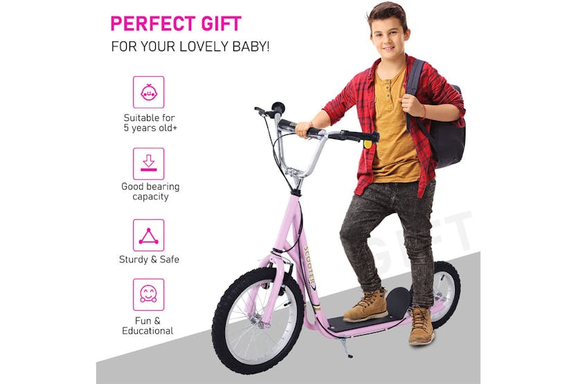 Homcom 53-0023 12" Tyres Scooter | Pink Homcom 53-0023 12" Tyres Scooter | Pink