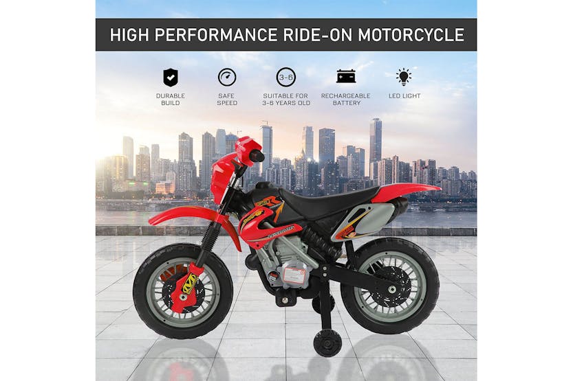 Homcom 301-008RD Children's Electric Ride-On Motorbike Effects | Red Homcom 301-008RD Children's Electric Ride-On Motorbike Effects | Red