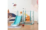 Homcom 331-007 3 in 1 Kid Slide and Swing Set Activity Center with Basketball | Blue/Orange Homcom 331-007 3 in 1 Kid Slide and Swing Set Activity Center with Basketball | Blue/Orange