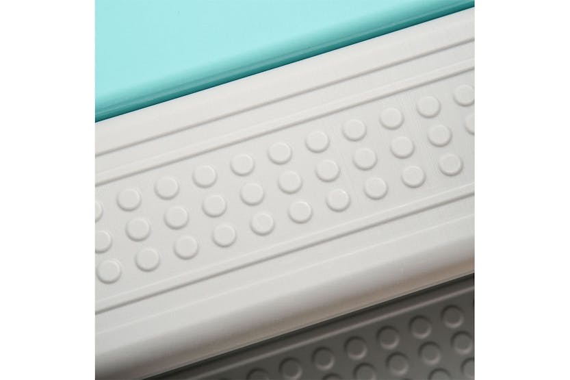 Homcom 331-007 3 in 1 Kid Slide and Swing Set Activity Center with Basketball | Blue/Orange Homcom 331-007 3 in 1 Kid Slide and Swing Set Activity Center with Basketball | Blue/Orange