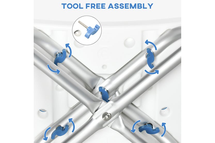 Homcom 713-115BU Adjustable Padded Shower Stool | Blue Homcom 713-115BU Adjustable Padded Shower Stool | Blue