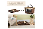 PawHut D00-153V02BN Small Dog Travel Carrier | Brown | Medium PawHut D00-153V02BN Small Dog Travel Carrier | Brown | Medium