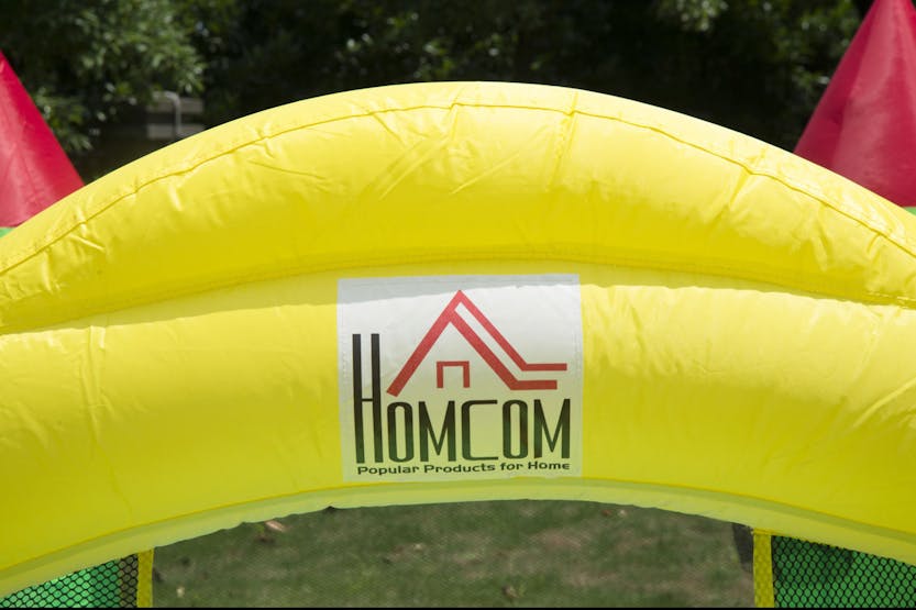 Homcom 342-003 Nylon Inflatable Bouncy Castle | Multi-Colour Homcom 342-003 Nylon Inflatable Bouncy Castle | Multi-Colour