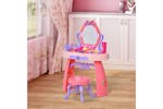 Homcom 350-051 Kids Pretend Play Plastic Vanity Table Set | Pink/Purple Homcom 350-051 Kids Pretend Play Plastic Vanity Table Set | Pink/Purple