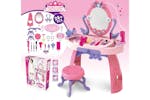 Homcom 350-051 Kids Pretend Play Plastic Vanity Table Set | Pink/Purple Homcom 350-051 Kids Pretend Play Plastic Vanity Table Set | Pink/Purple
