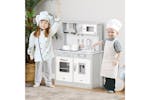 Homcom 350-102 Kids Wooden Kitchen Playset | Grey/White Homcom 350-102 Kids Wooden Kitchen Playset | Grey/White